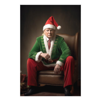 Christmas Elf Donald Trump Photo Print