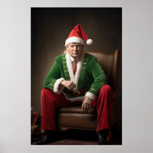 Christmas Elf Donald Trump Poster