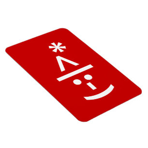 Christmas Elf Emoticon Xmas ASCII Text Art Magnet