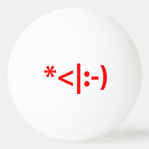 Christmas Elf Emoticon Xmas ASCII Text Art Ping Pong Ball
