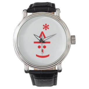 Christmas Elf Emoticon Xmas ASCII Text Art Watch