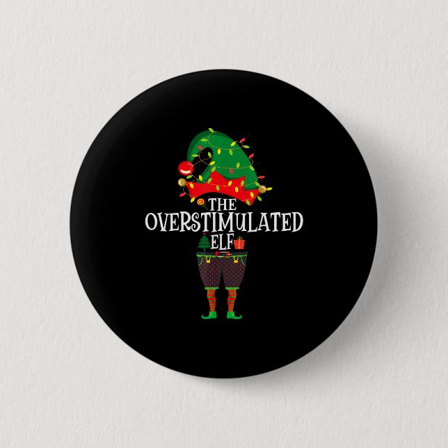 Christmas Elf Family Matching Group The Elf Overst 6 Cm Round Badge (Front)