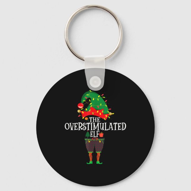 Christmas Elf Family Matching Group The Elf Overst Key Ring (Front)