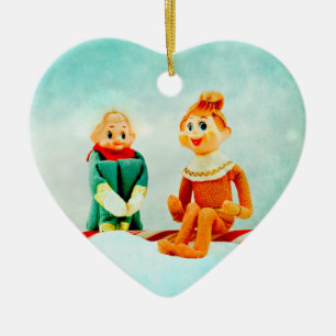 Christmas Elf First Date Ceramic Tree Decoration
