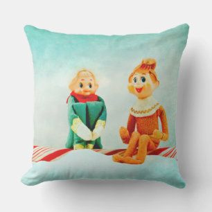 Christmas Elf First Date Outdoor Cushion