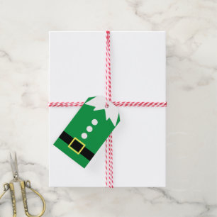 Christmas elf gift tags