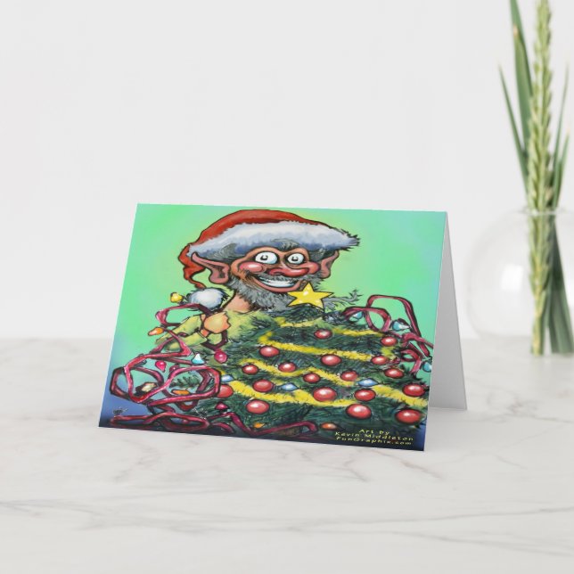 Christmas Elf Holiday Card (Front)