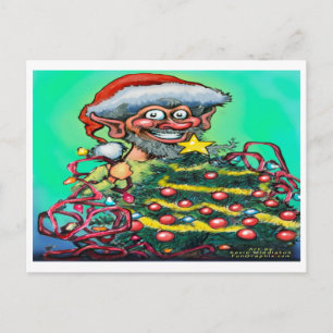 Christmas Elf Holiday Postcard