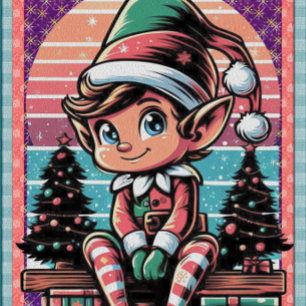 Christmas Elf Holiday Postcard