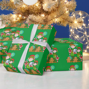 Christmas Elf Holiday wrapping paper