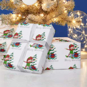 Christmas Elf Holiday wrapping paper