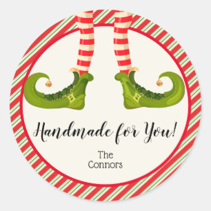 Christmas Elf Homemade Goods Holiday Baking Small Classic Round Sticker
