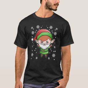 Christmas elf homeoffice face mask office humour q T-Shirt