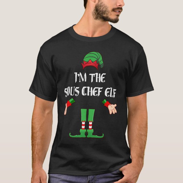 Christmas Elf  I'm The Sous Chef Elf Xmas T-Shirt (Front)
