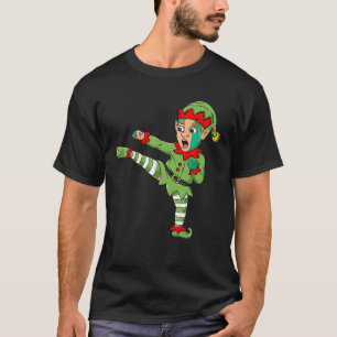 Christmas Elf Karate Funny Boys Girl Kids Family P T-Shirt