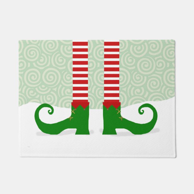 Christmas Elf Legs Door Mat (Front)