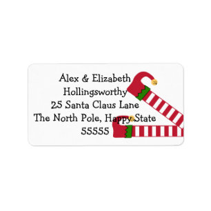 Christmas Elf Legs Label
