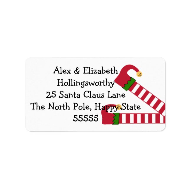Christmas Elf Legs Label (Front)