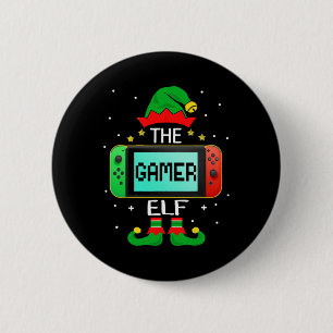 Christmas Elf Matching Gamer Family Gaming Boys Ki 6 Cm Round Badge