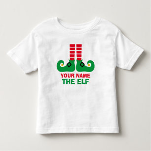 Christmas Elf Name Personalise Toddler T-Shirt