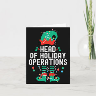 Christmas Elf Office Team Party Family Matching _1 Card