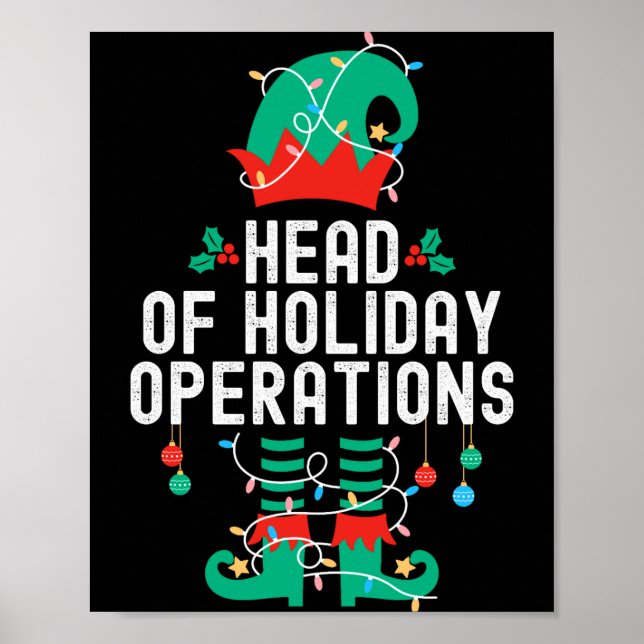 Christmas Elf Office Team Party Family Matching _1 Poster (Front)