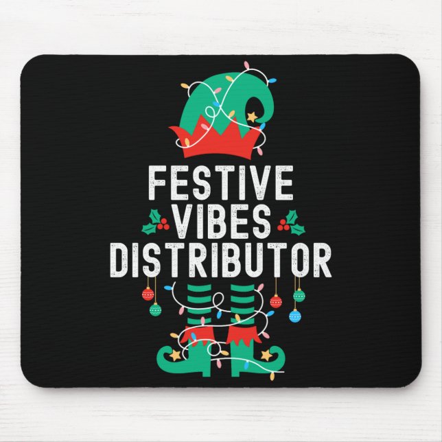 Christmas Elf Office Team Party Family Matching _2 Mouse Pad (Front)