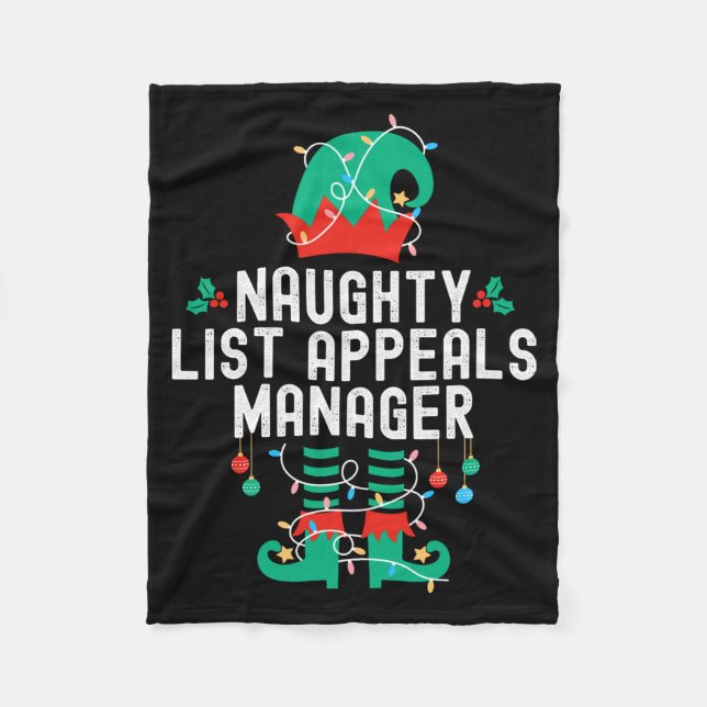 Christmas Elf Office Team Party Family Matching  Fleece Blanket (Front)