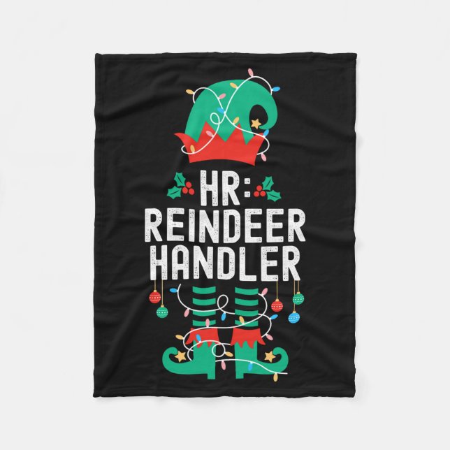 Christmas Elf Office Team Party Family Matching  Fleece Blanket (Front)