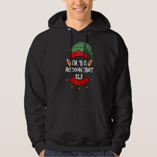 Christmas Elf Pajama I'm The Accountant Elf Christ Hoodie