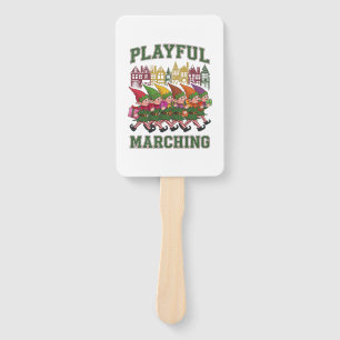 Christmas Elf Parade Hand Fan