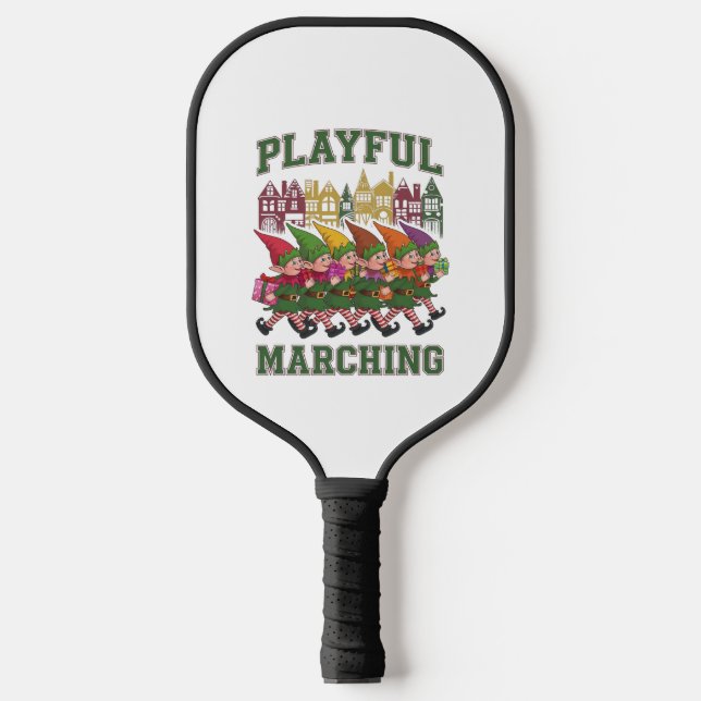 Christmas Elf Parade Pickleball Paddle (Front)