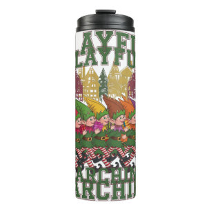 Christmas Elf Parade Thermal Tumbler