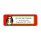 Christmas elf penguin return address labels