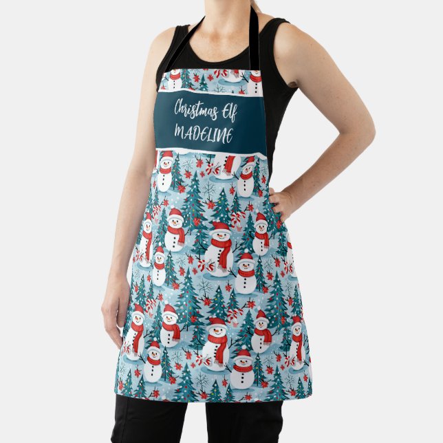 Christmas Elf  Personalised  Apron (Insitu)