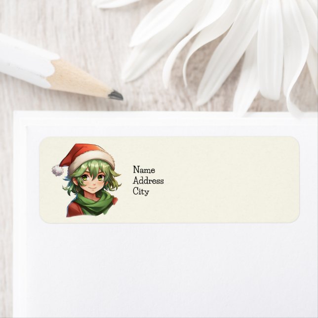 Christmas Elf Portrait Return Address Label (Insitu)
