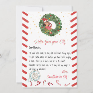 Christmas elf postcard