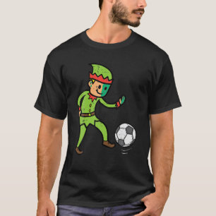 Christmas Elf Soccer Cute Football Xmas Sports Men T-Shirt