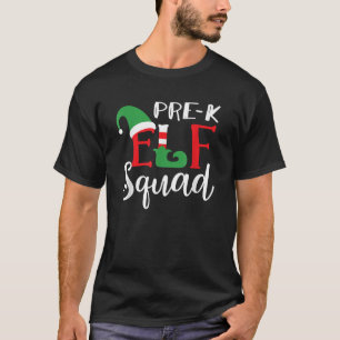 Christmas Elf Squad Pre K Teacher Top T Shirt