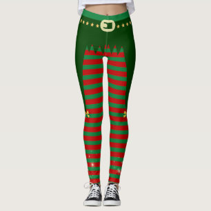 Christmas Elf - Striped Costume with Belt Leggings