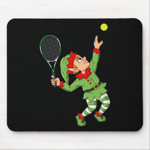 Christmas Elf Tennis Fun Boys Girls Kids Teens Xma Mouse Pad
