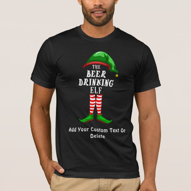 Christmas Elf The Beer Drinking ELF T-Shirt (Front)
