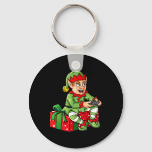 Christmas Elf Video Gamer Controller Boys Kids Xma Key Ring