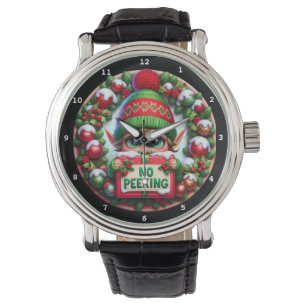 Christmas Elf with No Peeking Watch