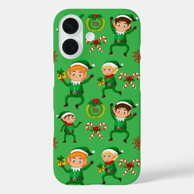 Christmas elfs pattern Case-Mate iPhone Case (Back)