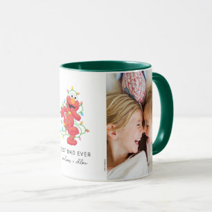 Christmas Elmo   Best Dad - Photo Mug