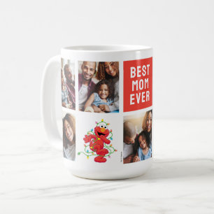 Christmas Elmo   Best Mom - Photo Collage Coffee Mug