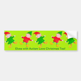 Christmas elves bumper sticker