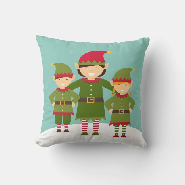 Christmas Elves Cushion (Front)