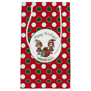 Christmas Elves Custom business Holiday Small Gift Bag